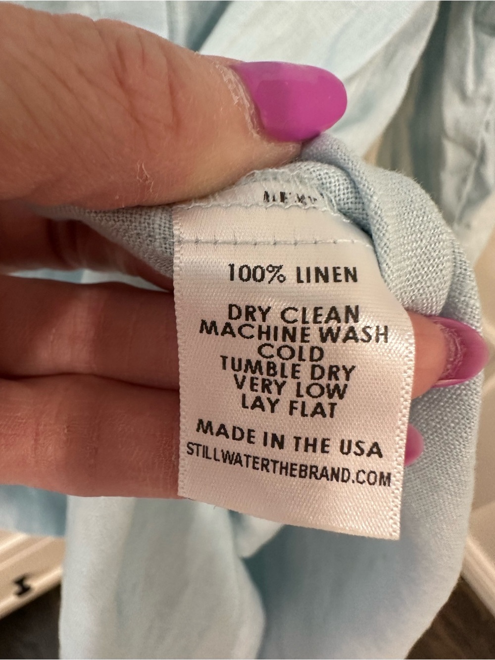 The Linen Voile Kaftan Dress - Baby Blue - Picture 6 of 7